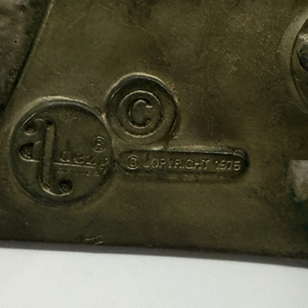 VTG Adezy Denver Brass Walther P.38 Belt Buckle‎ Americana WW2 9mm Memorabilia